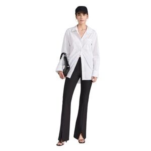 Frame Denim Le High Flare Split Front Trouser Black